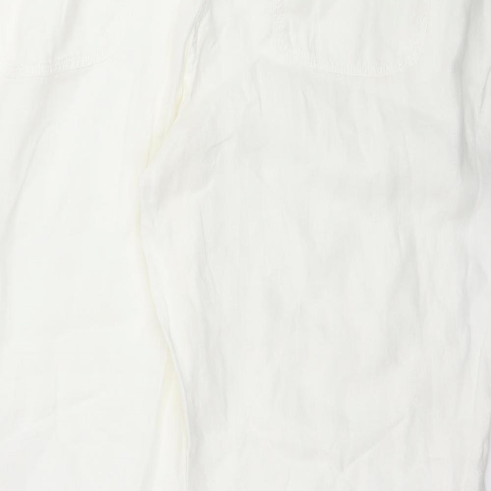 Marks and Spencer Womens White   Trousers  Size 22 L28 in