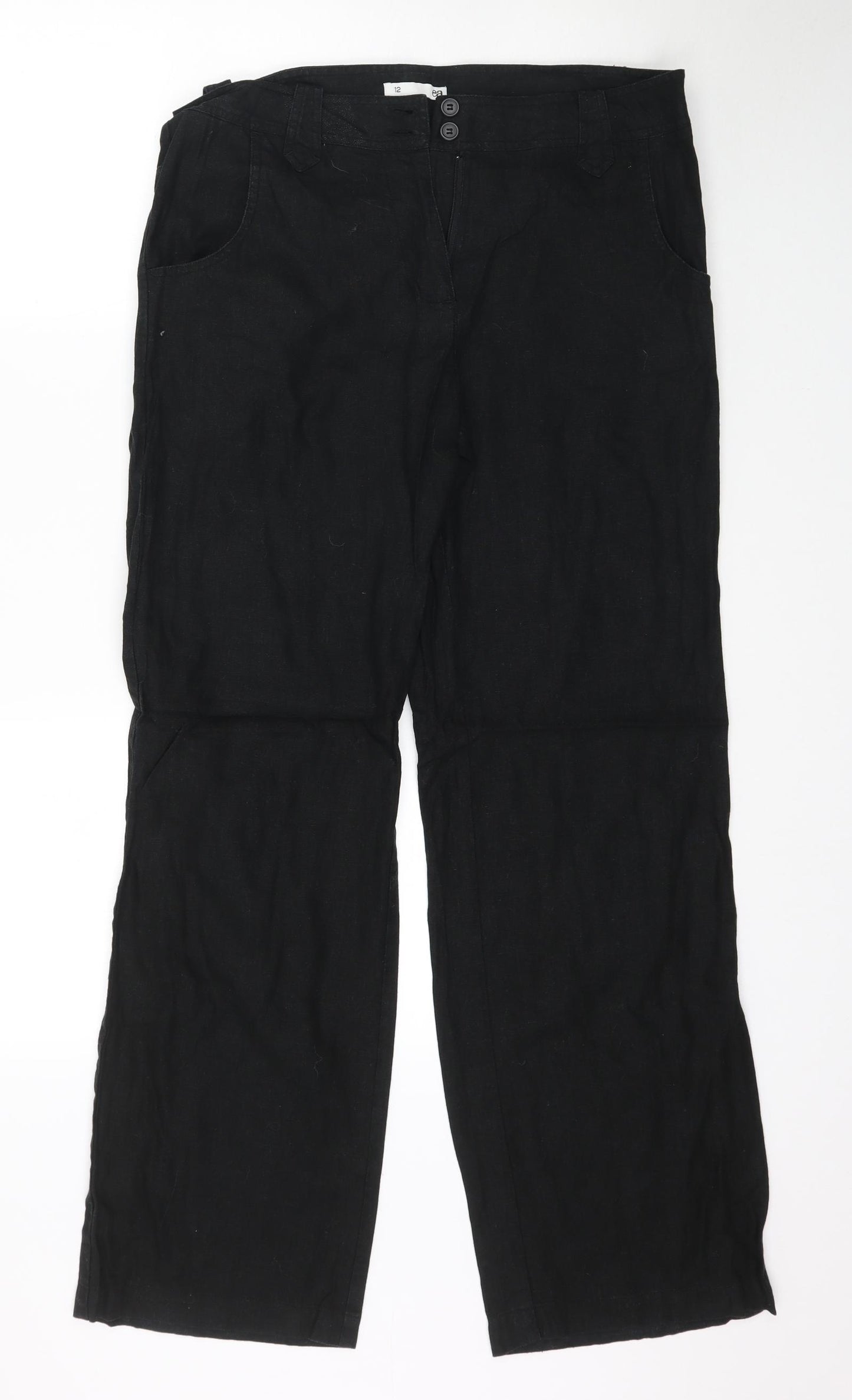 EA Womens Black   Trousers  Size 12 L31 in