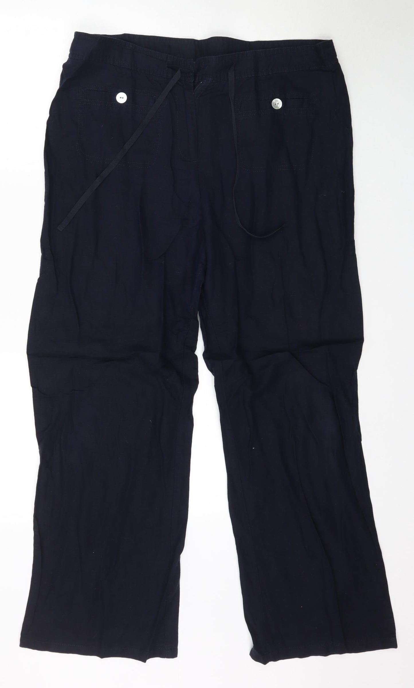 Cotton Traders Womens Blue   Trousers  Size 18 L30 in