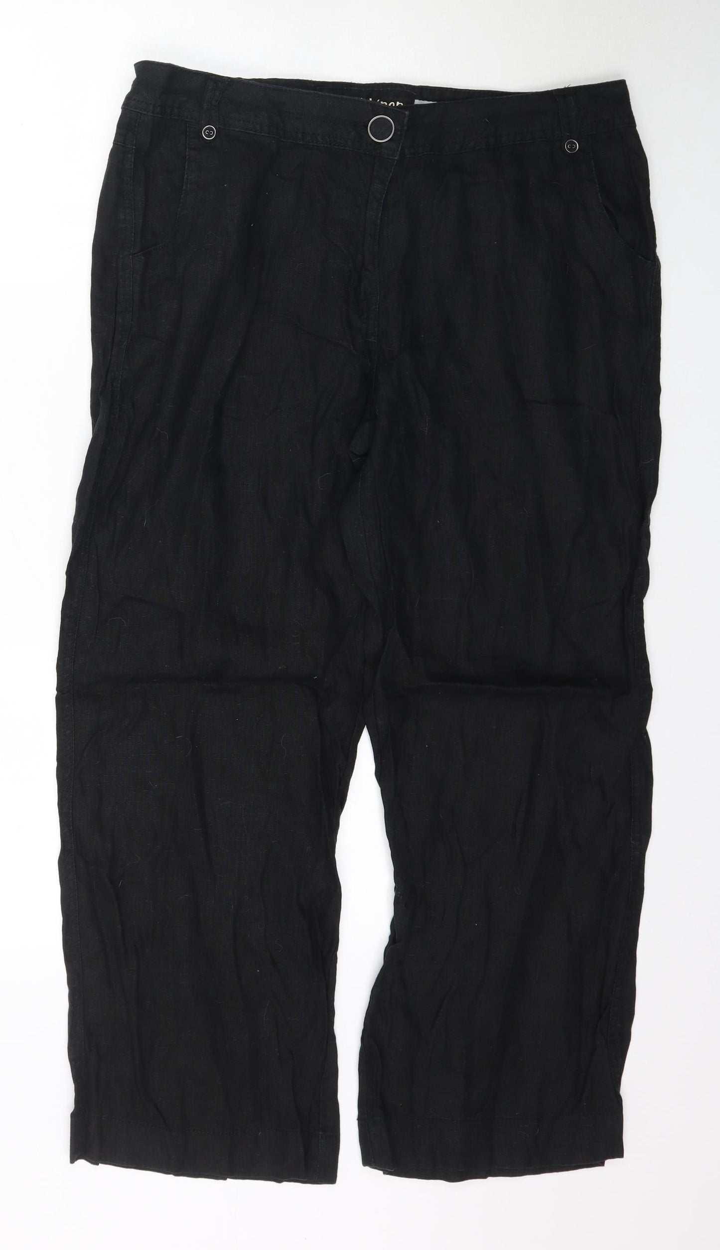 George Womens Black   Trousers  Size 16 L28 in