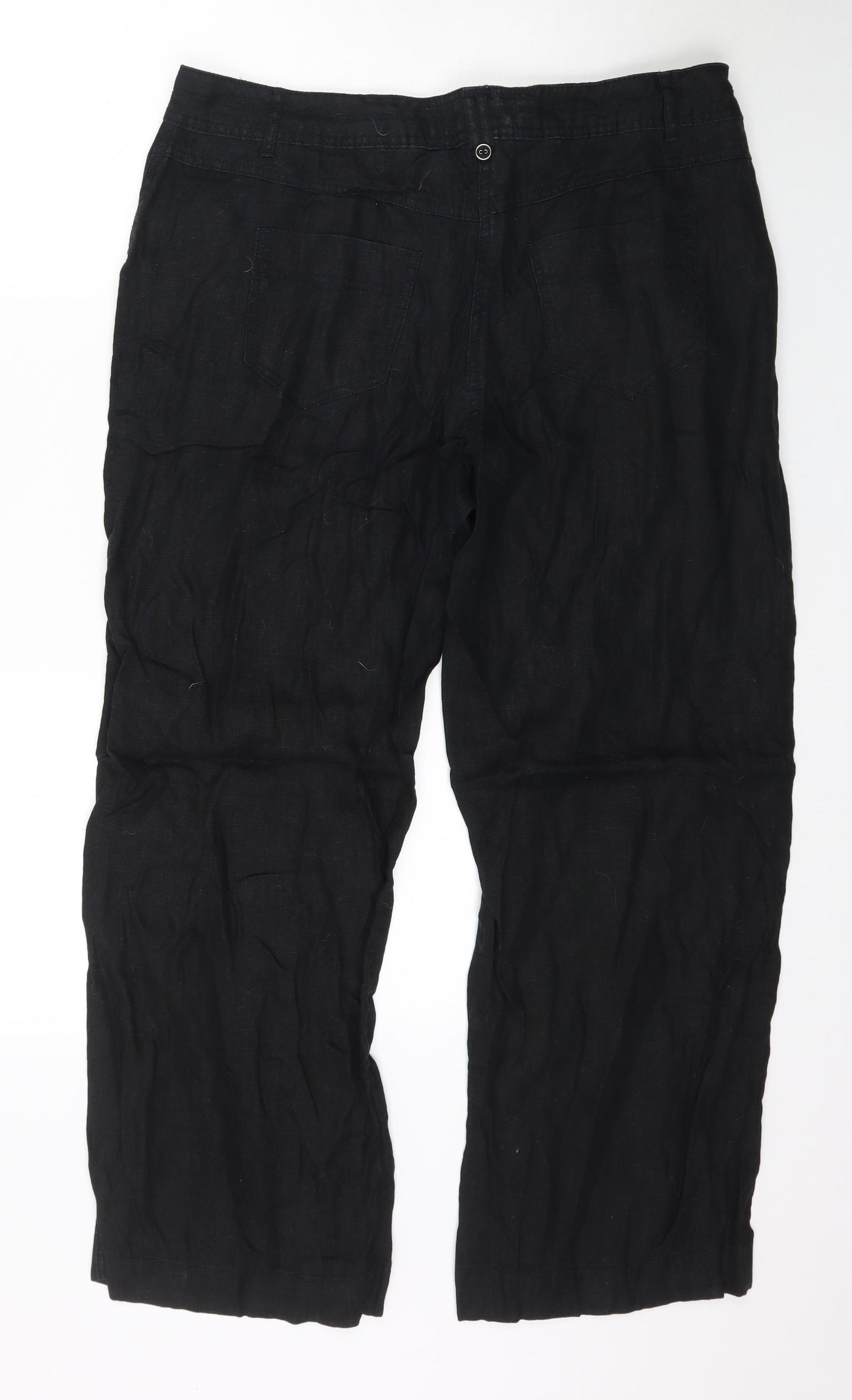George Womens Black   Trousers  Size 16 L28 in