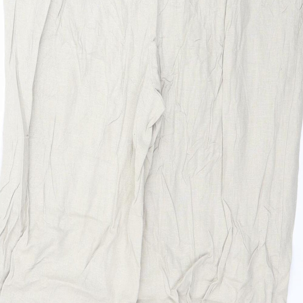 Marks and Spencer Womens Beige   Trousers  Size 14 L28 in