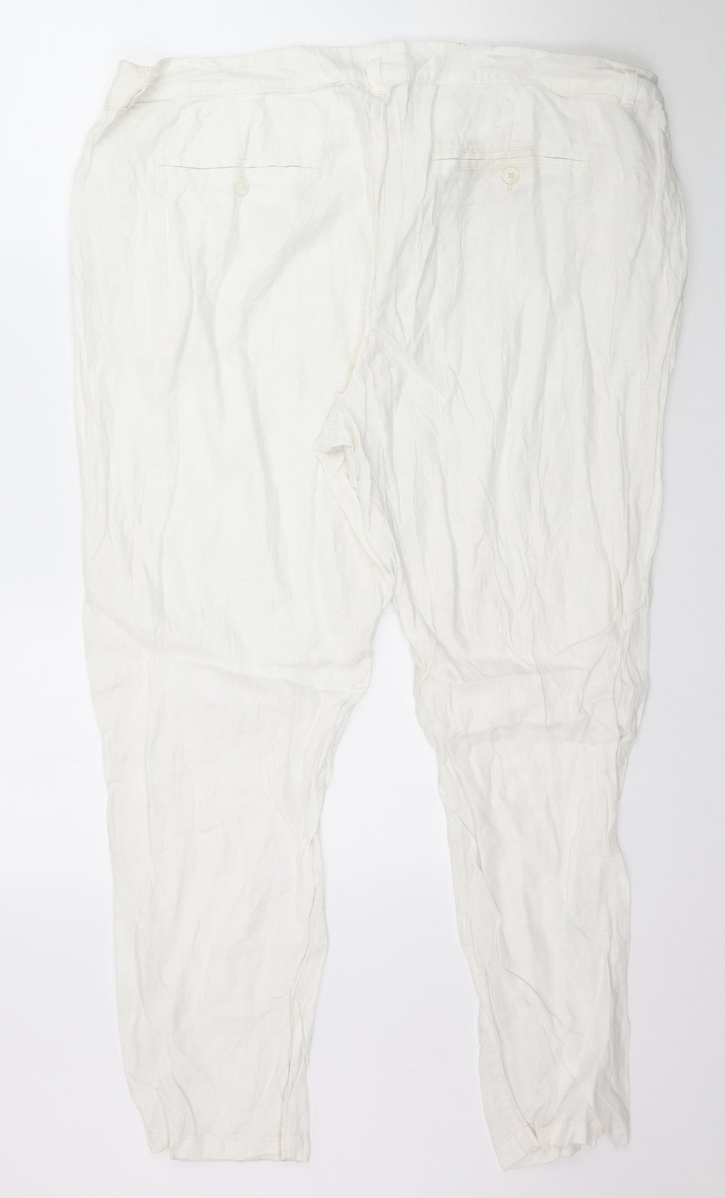 Love linen Womens White   Trousers  Size 20 L30 in