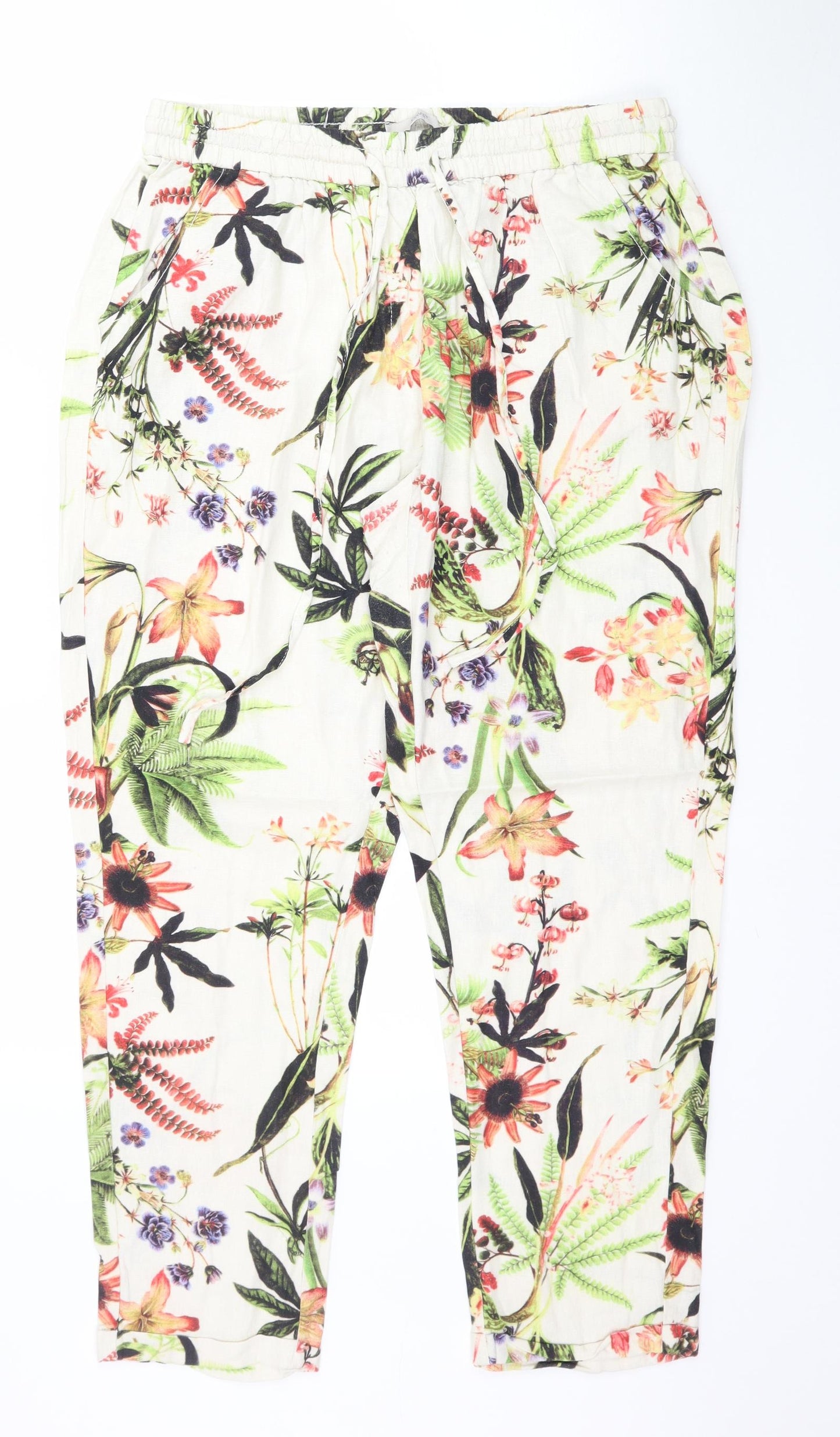 George Womens Multicoloured Floral  Trousers  Size 16 L27 in