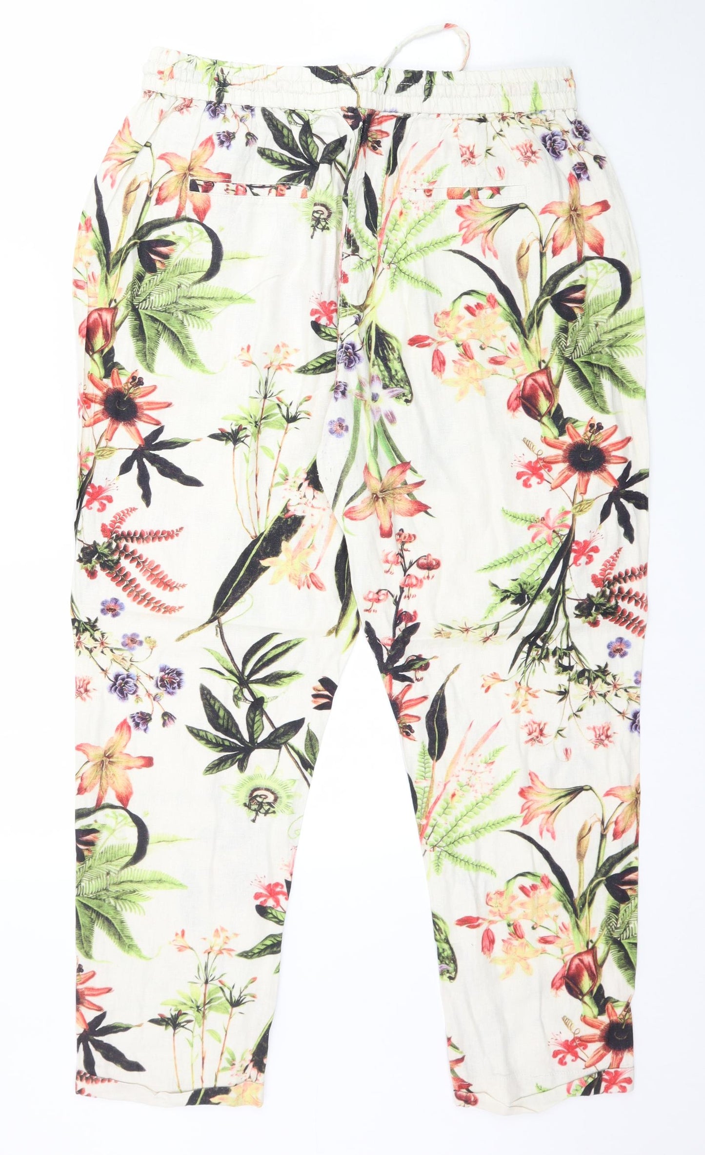 George Womens Multicoloured Floral  Trousers  Size 16 L27 in