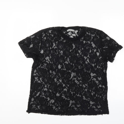 Atmosphere Womens Black Floral  Basic Blouse Size 12