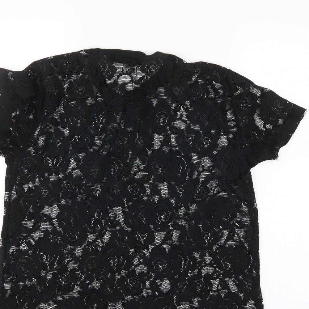 Atmosphere Womens Black Floral  Basic Blouse Size 12