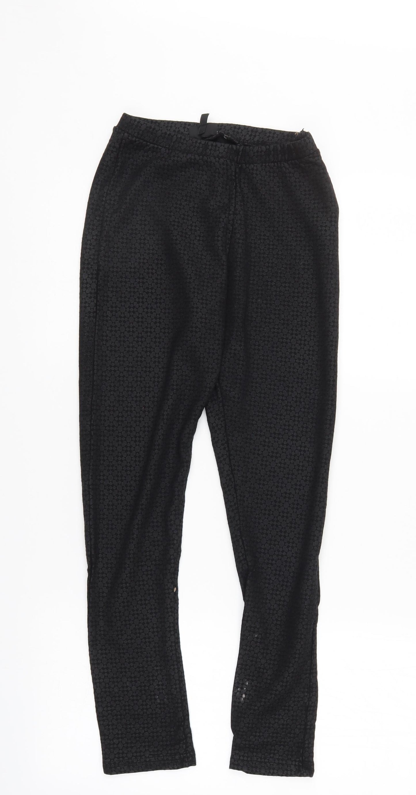 Top Shop Womens Black   Cropped Leggings Size 10 L25 in