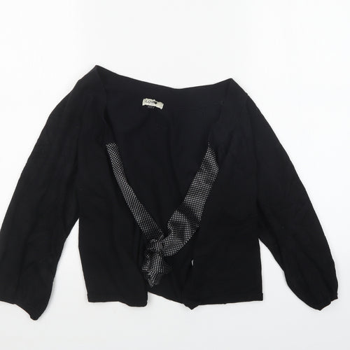 Love  Womens Black  Knit Cardigan Jumper Size 16