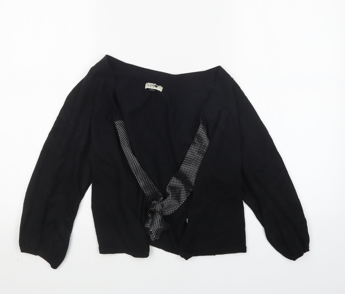 Love  Womens Black  Knit Cardigan Jumper Size 16
