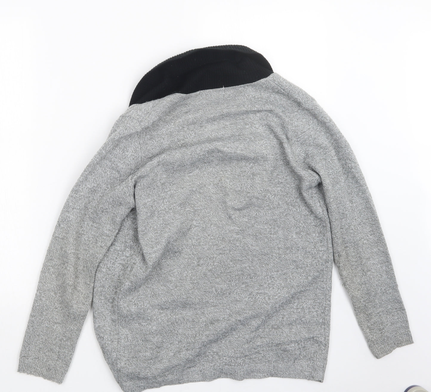 Classic Womens Grey  Knit Cardigan Jumper Size S