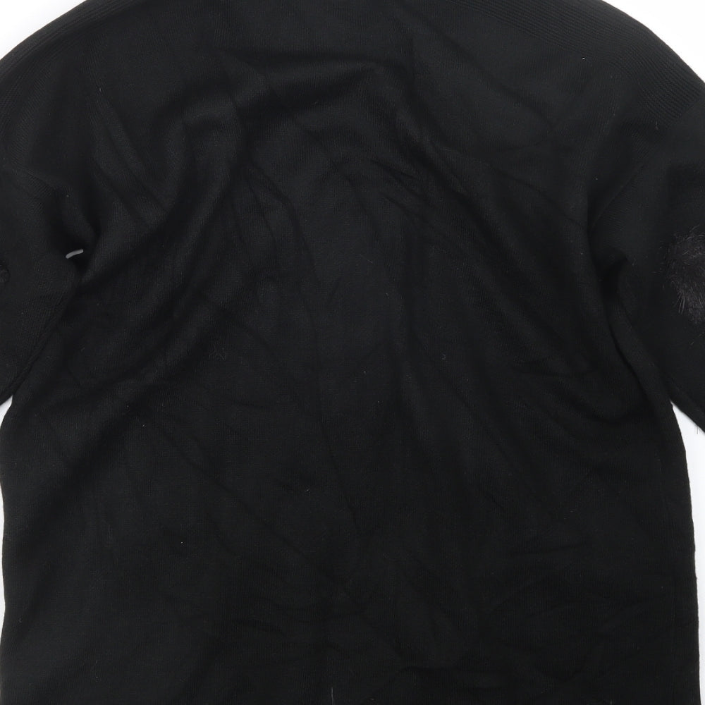 F&F Womens Black  Knit Cardigan Jumper Size 12