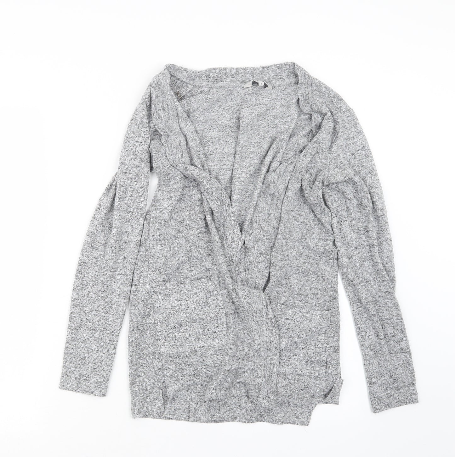 Nutmeg Womens Grey  Knit Cardigan Jumper Size 8