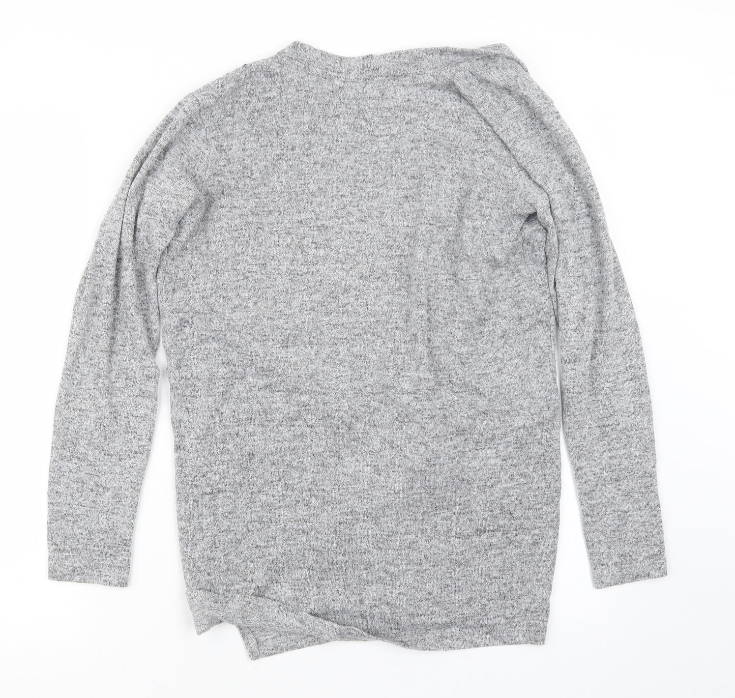 Nutmeg Womens Grey  Knit Cardigan Jumper Size 8