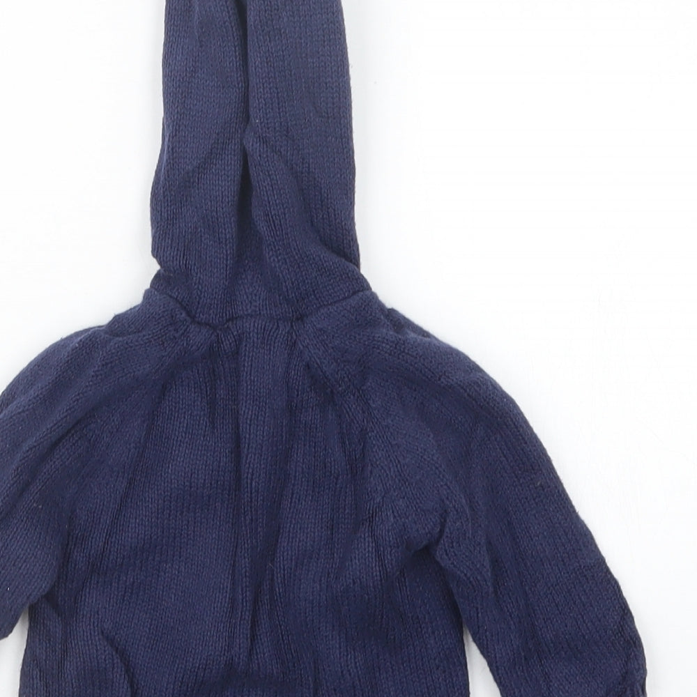John Lewis Boys Blue  Knit Cardigan Jumper Size 0-3 Months