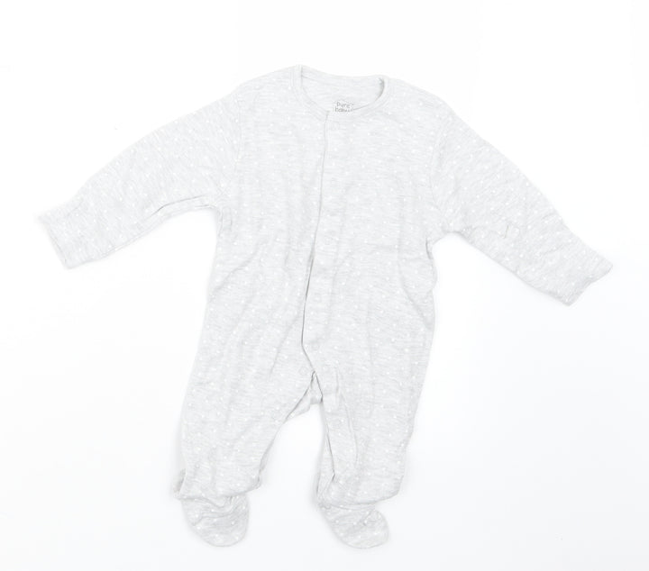 Pure Baby Boys Grey Geometric Babydoll One Piece Size 3-6 Months