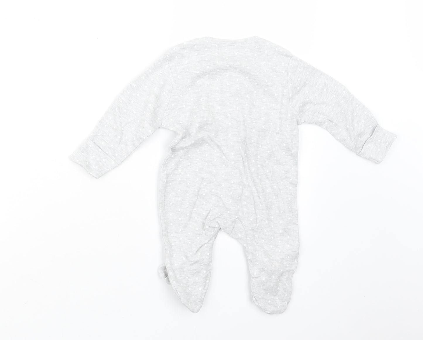 Pure Baby Boys Grey Geometric  Babydoll One Piece Size 3-6 Months