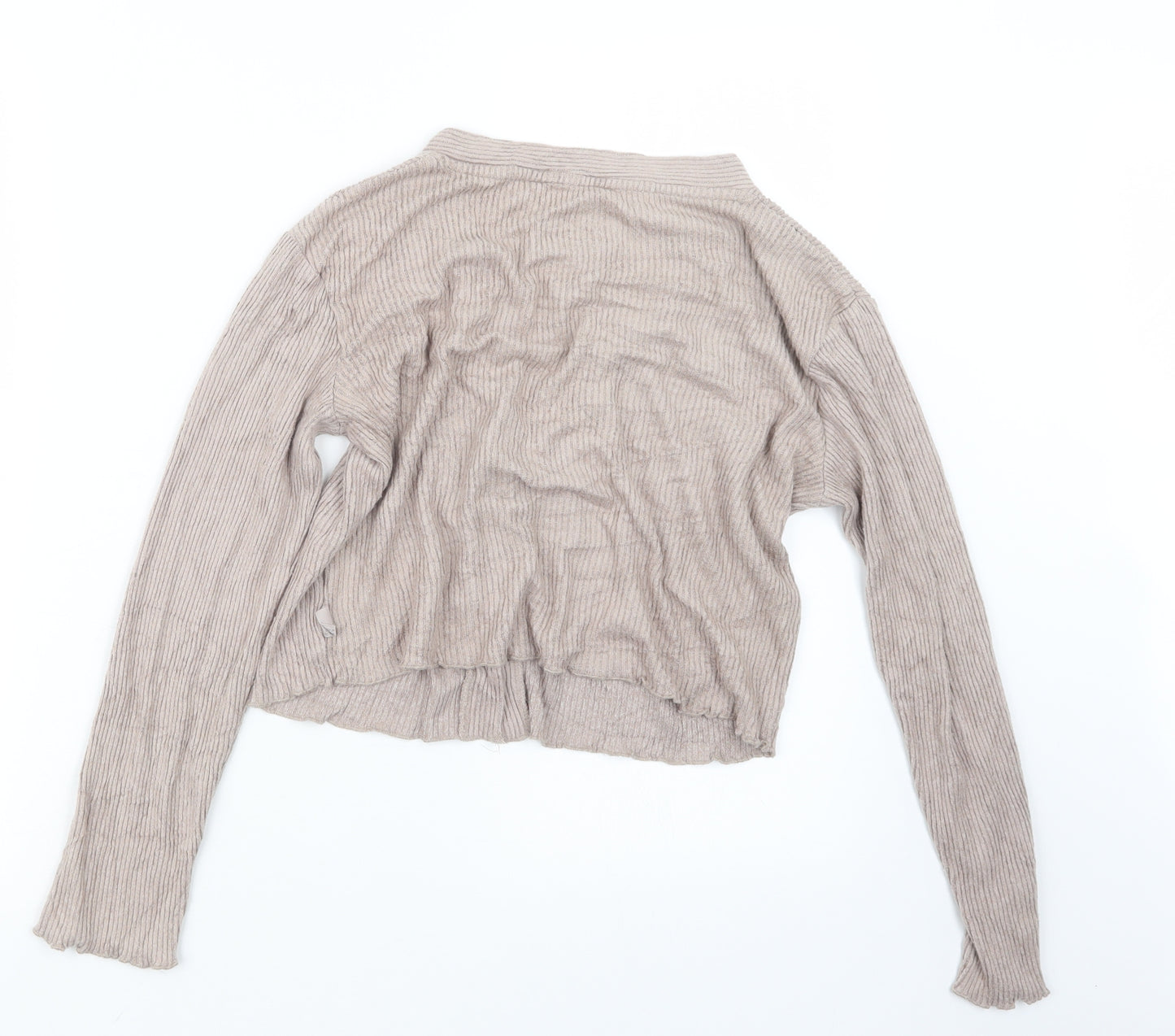 Primark Womens Beige  Knit Cardigan Jumper Size 10