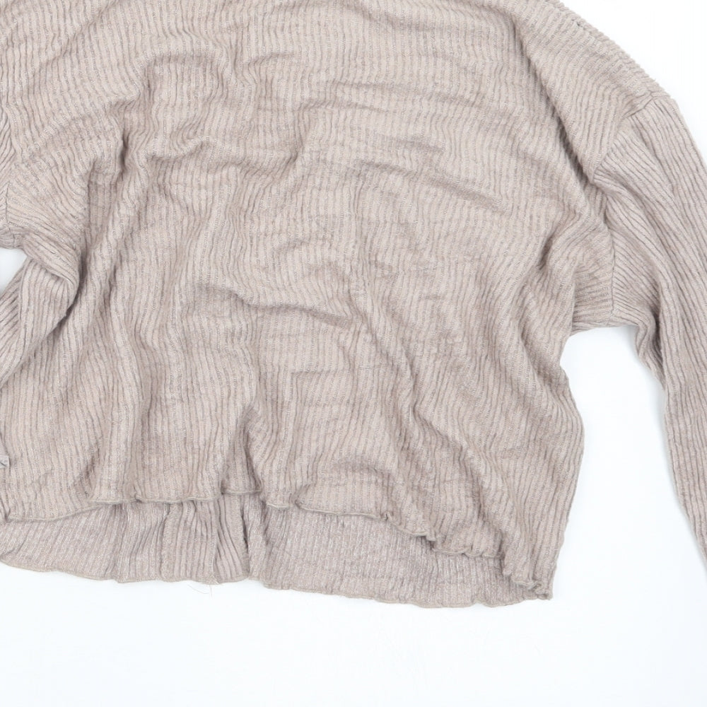 Primark Womens Beige  Knit Cardigan Jumper Size 10