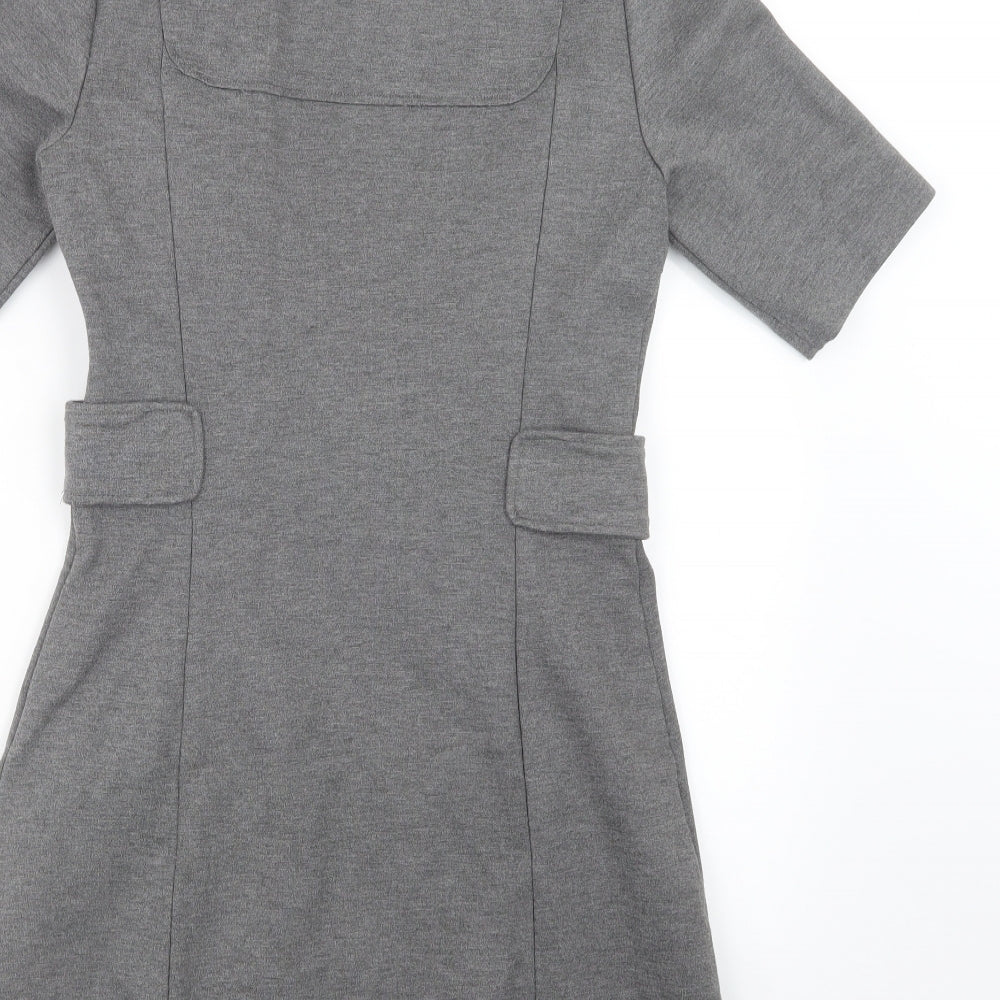 Zara Womens Grey   Shirt Dress  Size M