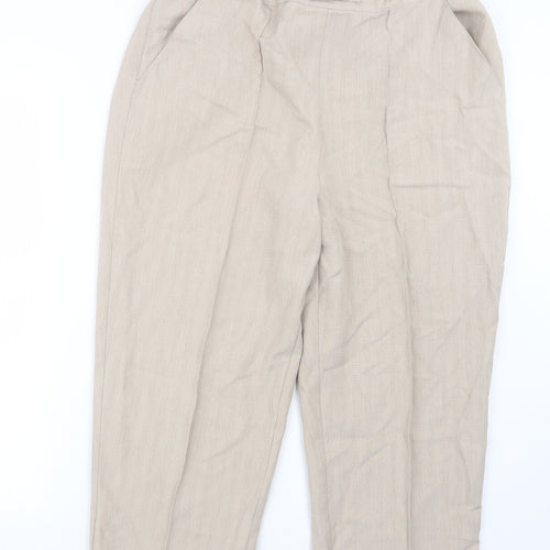 BM Womens Beige   Trousers  Size 16 L22 in