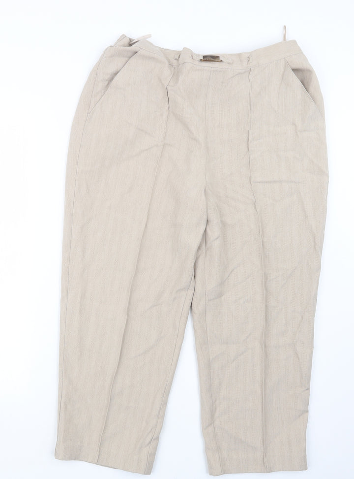 BM Womens Beige Trousers Size 16 L22 in
