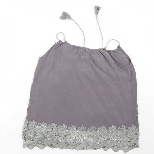 SHEILAY Womens Grey   Basic Tank Size M