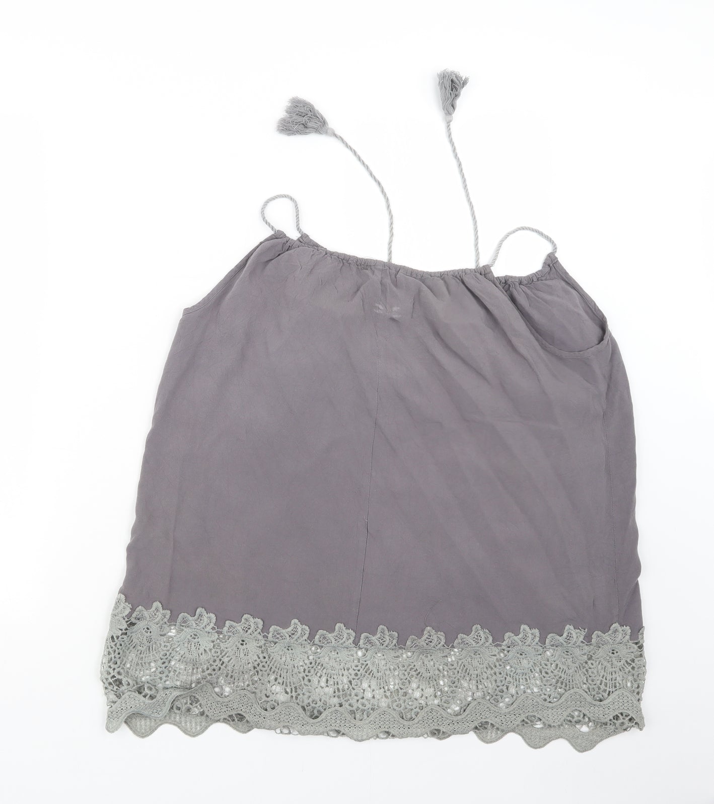 SHEILAY Womens Grey   Basic Tank Size M
