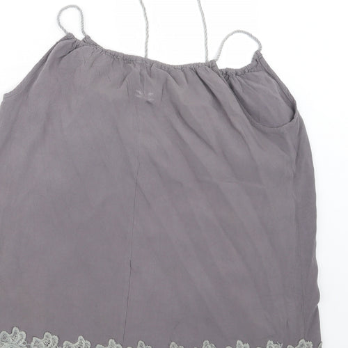 SHEILAY Womens Grey   Basic Tank Size M