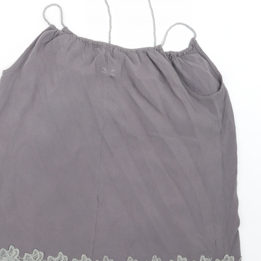 SHEILAY Womens Grey   Basic Tank Size M