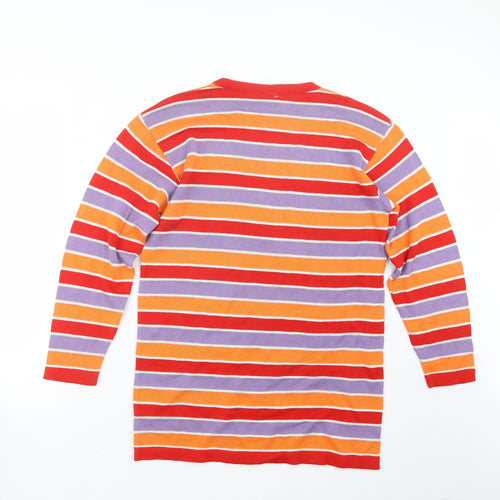 monari Womens Red Striped  Pullover Jumper Size 8