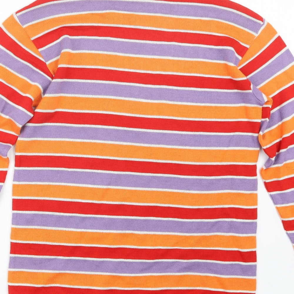 monari Womens Red Striped  Pullover Jumper Size 8