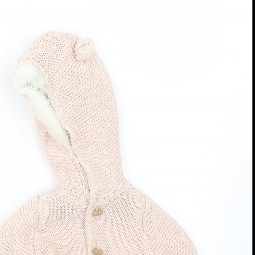 F&F Girls Pink  Knit Jacket  Size 12-18 Months
