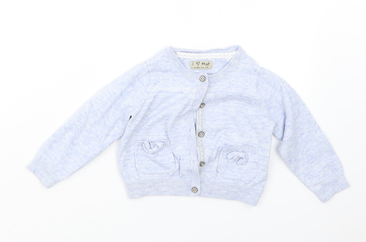 NEXT Girls Blue  Knit Cardigan Jumper Size 12-18 Months