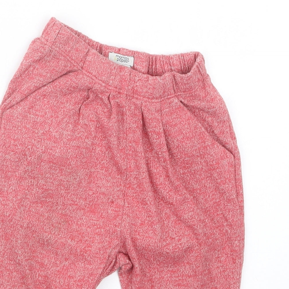 mamas & papas Boys Red   Capri Trousers Size 12-18 Months