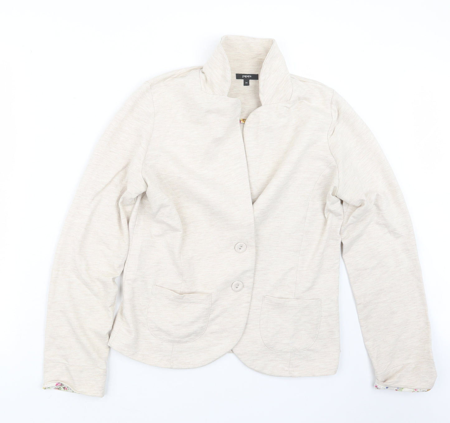 Papaya Womens Beige   Jacket  Size 14