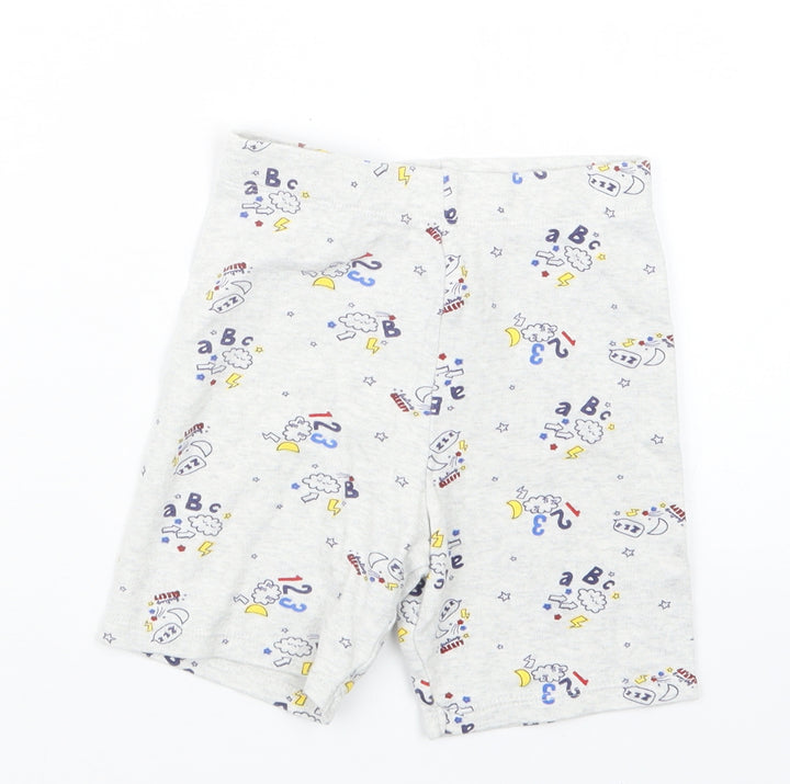 F&F Boys Grey Geometric Pyjama Pants Size 2-3 Years