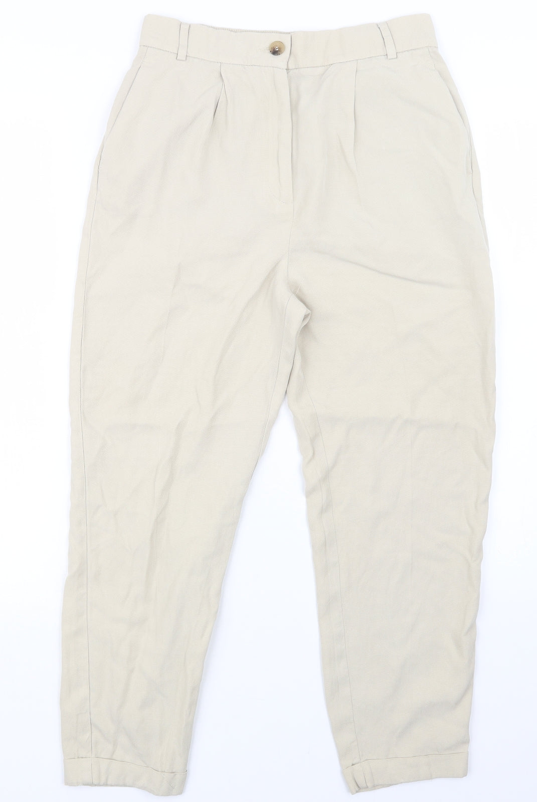 Marks and Spencer Womens Ivory   Trousers  Size 10 L24 in