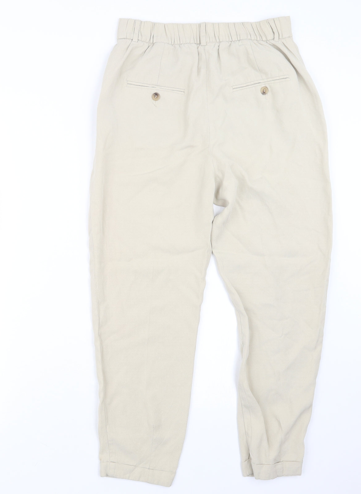Marks and Spencer Womens Ivory   Trousers  Size 10 L24 in