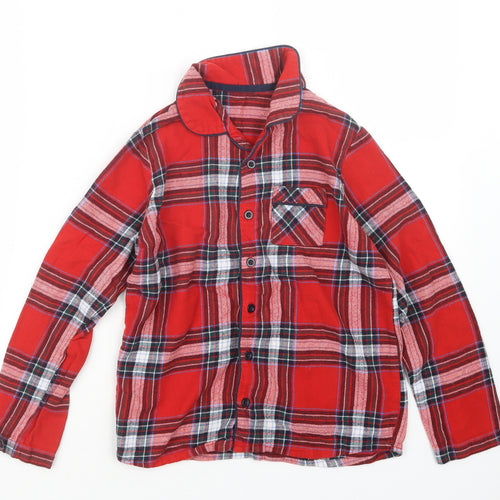 Nutmeg Girls Red Check  Top Pyjama Top Size 9-10 Years