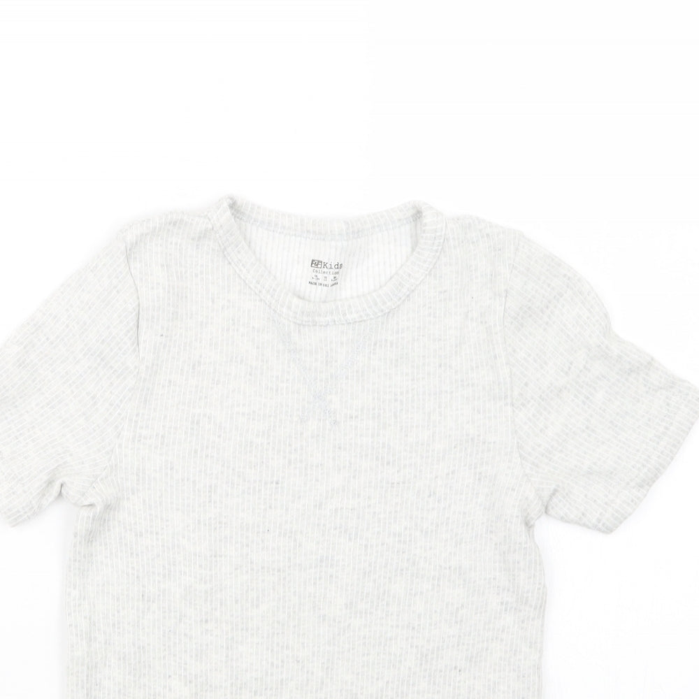 F&F Boys Grey Geometric   Pyjama Top Size 9-10 Years