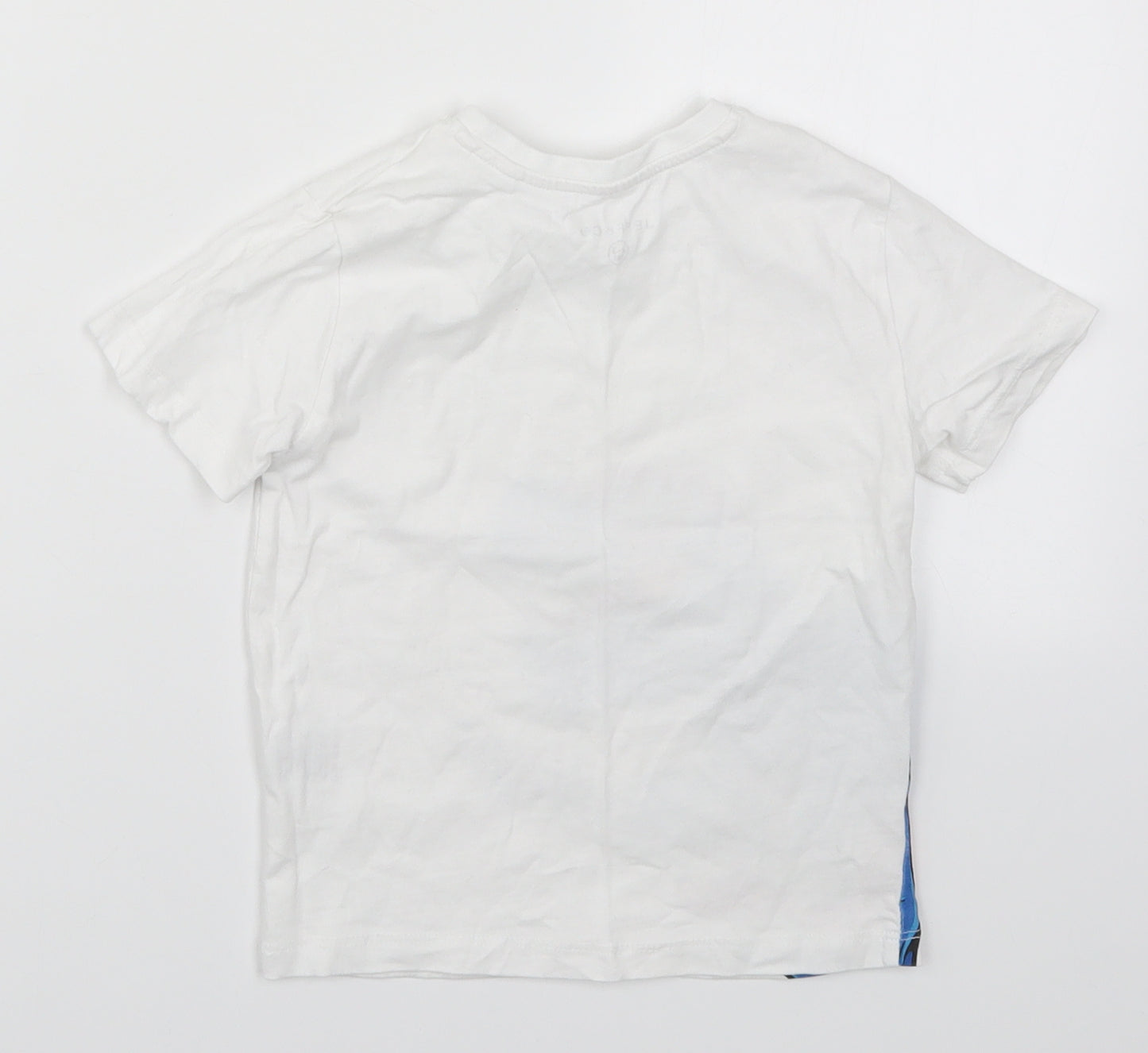 Jeff&Co Boys White   Basic T-Shirt Size 2-3 Years  - Guitar Dinosaur