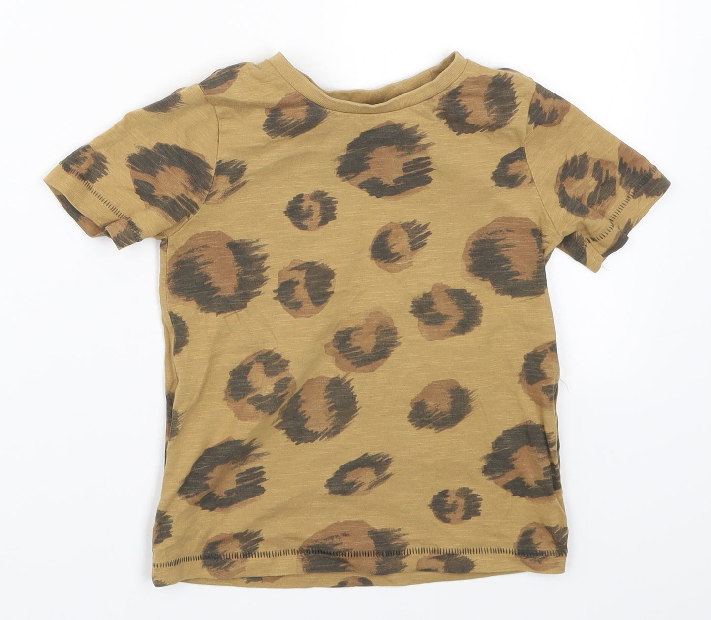 TU Boys Brown Animal Print  Basic T-Shirt Size 2-3 Years