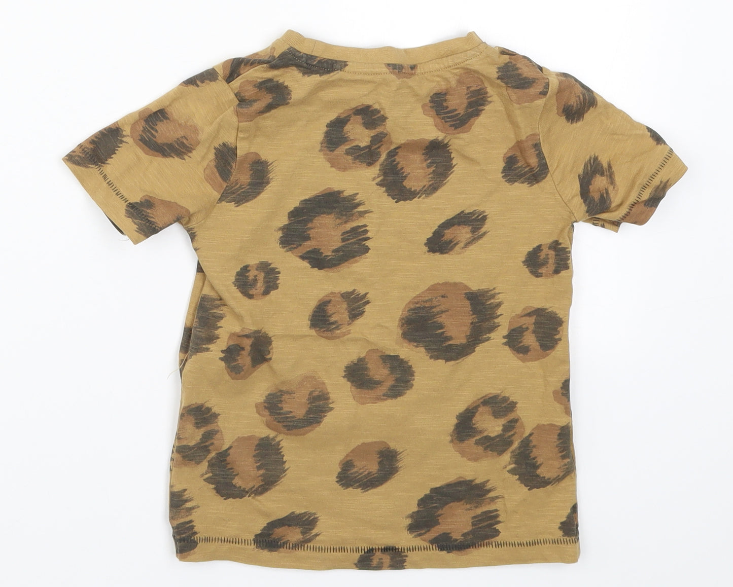 TU Boys Brown Animal Print  Basic T-Shirt Size 2-3 Years