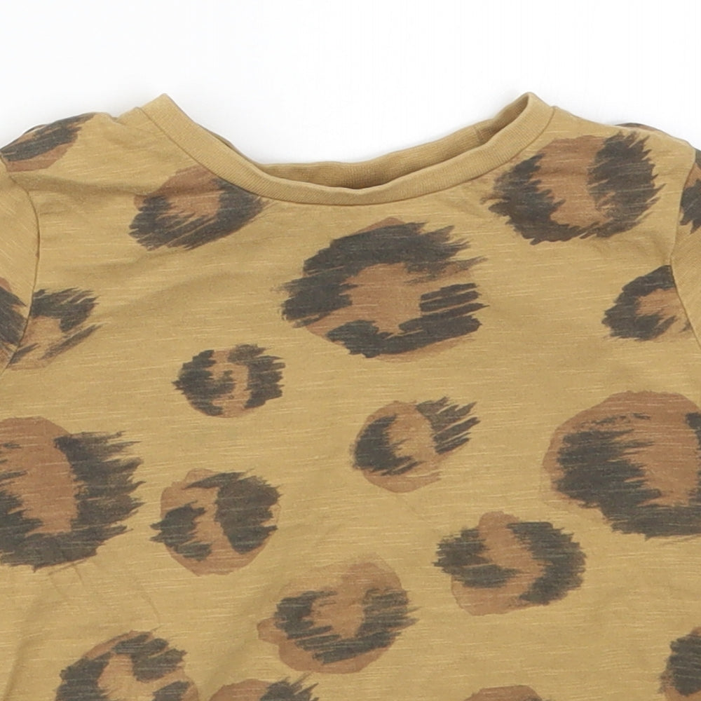 TU Boys Brown Animal Print  Basic T-Shirt Size 2-3 Years