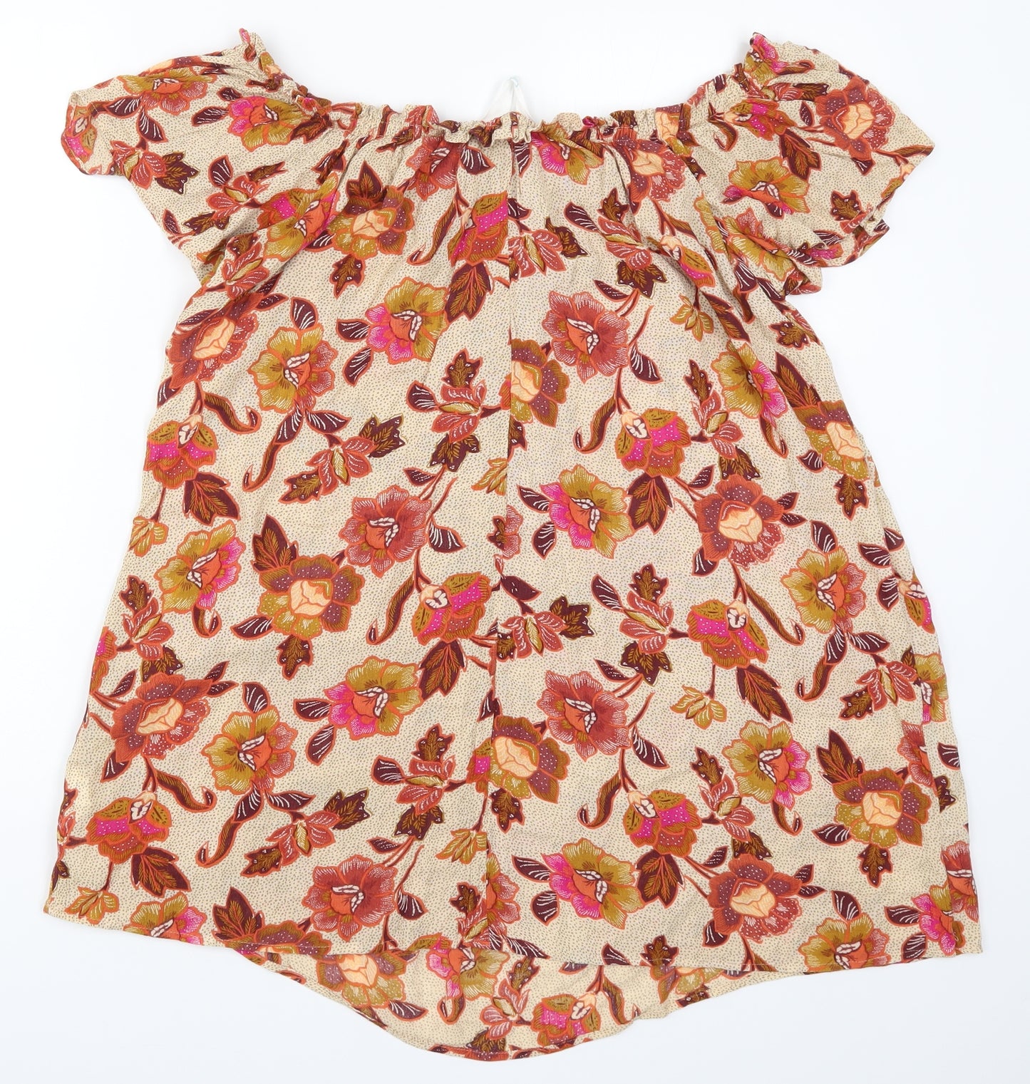 Primark Womens Beige Floral  A-Line  Size 12