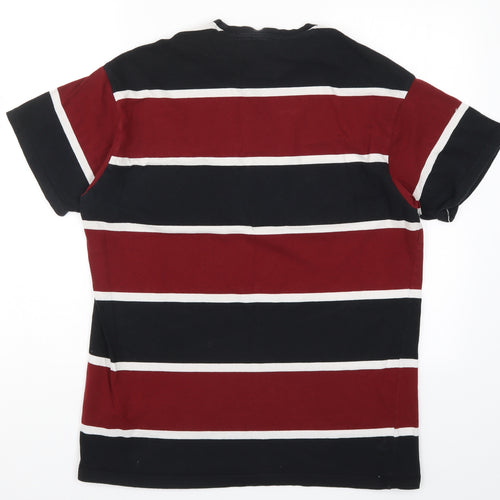 New Look Mens Red Striped   T-Shirt Size M