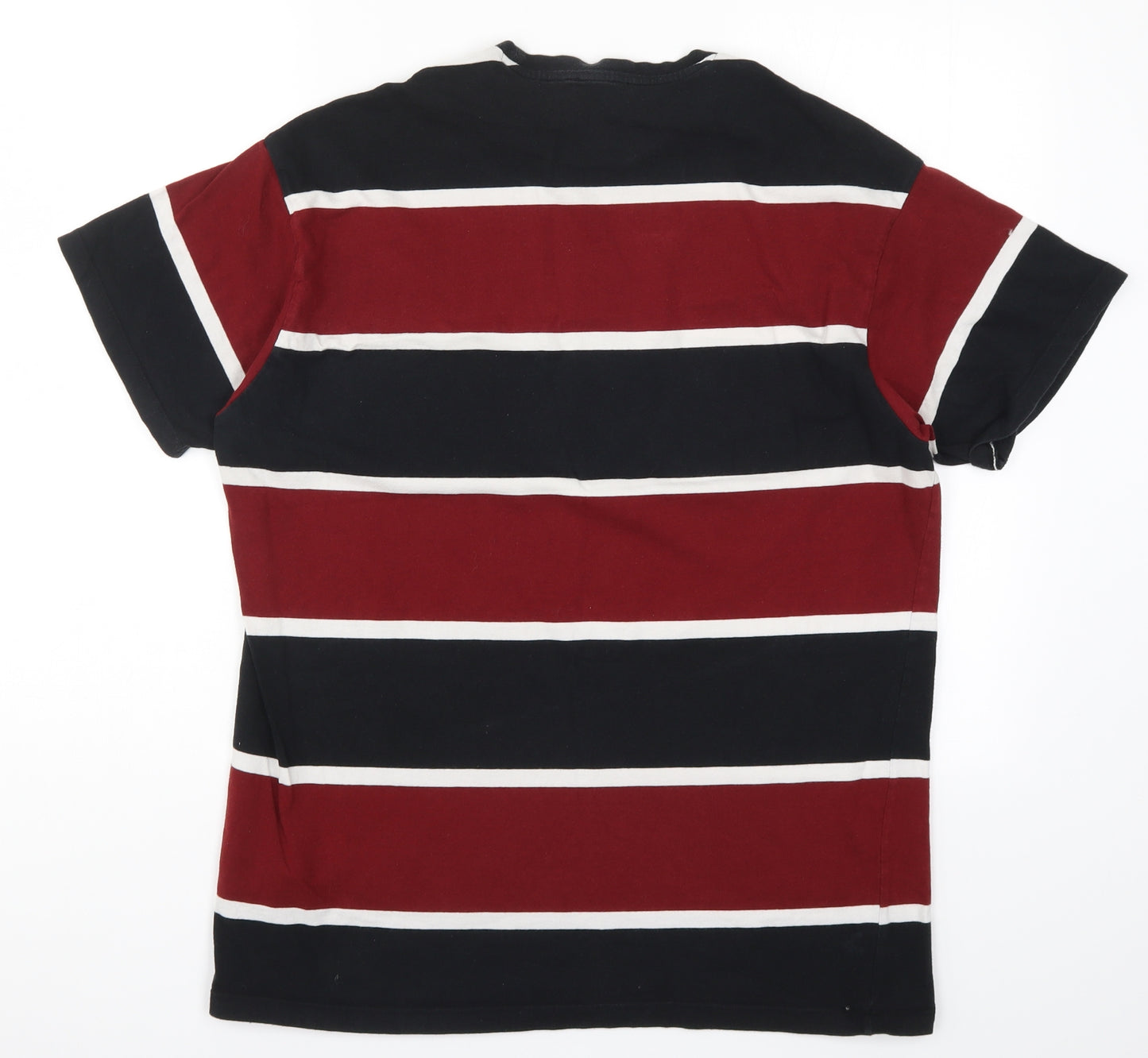 New Look Mens Red Striped   T-Shirt Size M