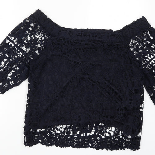 NEXT Womens Blue Floral  Basic Blouse Size 14