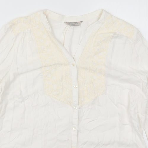 Marks and Spencer Womens Ivory   Basic Button-Up Size 12